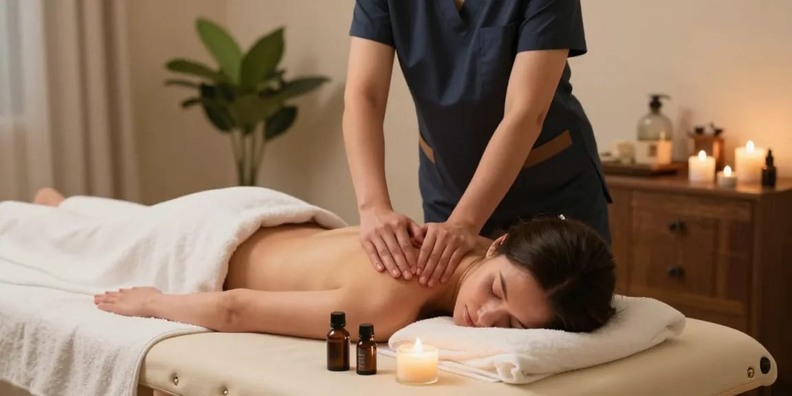 안양출장안마 relaxing Swedish massage in a cozy home setting with a professional therapist.