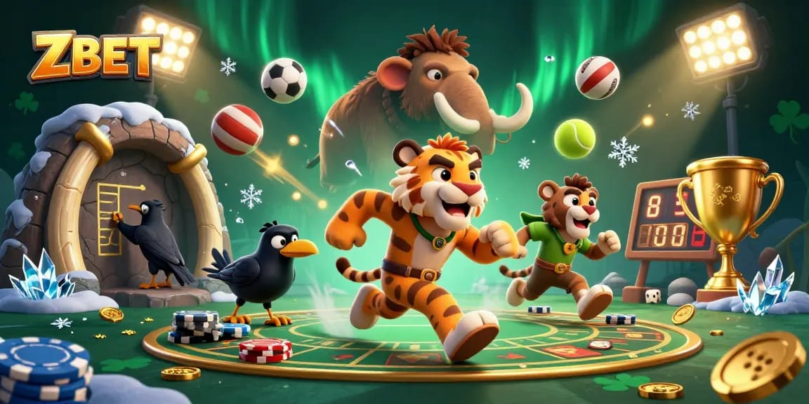 ZBET offers thrilling casino action with sports betting excitement, featuring unique characters and vibrant visuals.