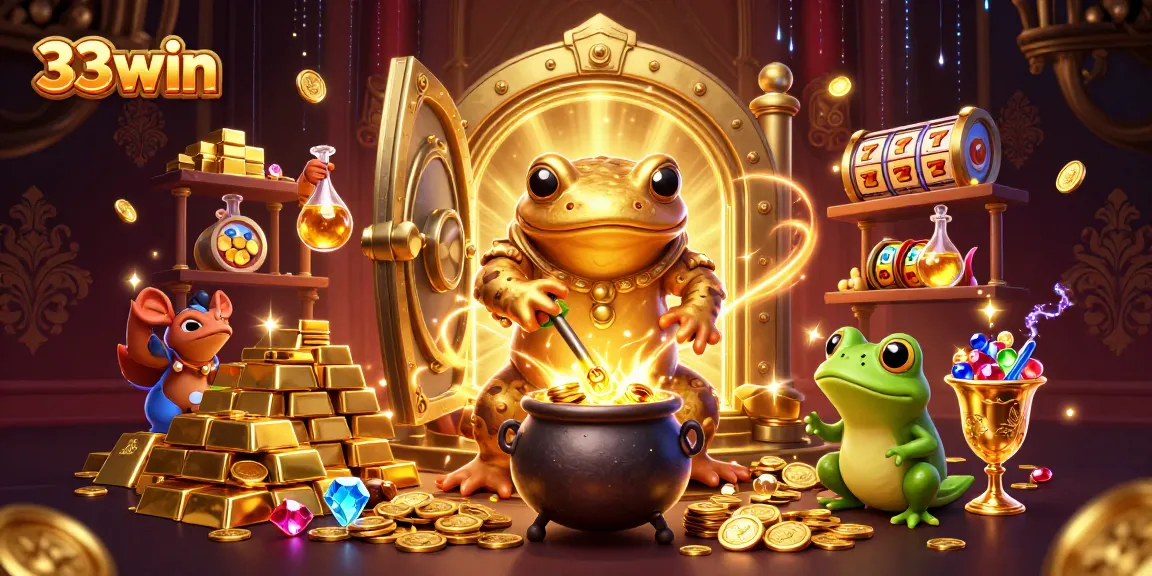33win players turning base into treasure with exciting slot games in a dynamic 3D scene