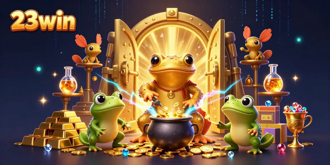 Experience the magic of 23win with a golden salamander alchemist and treasure galore!