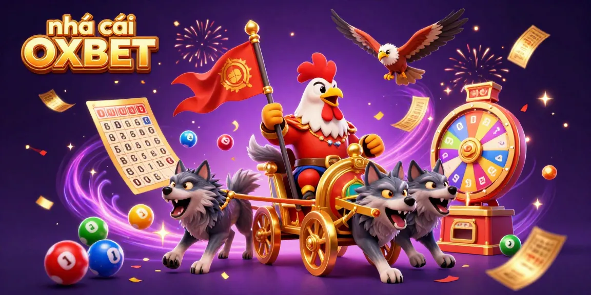 Experience the excitement of nhà cái OXBET with a dynamic illustration of casino elements and vibrant game motifs