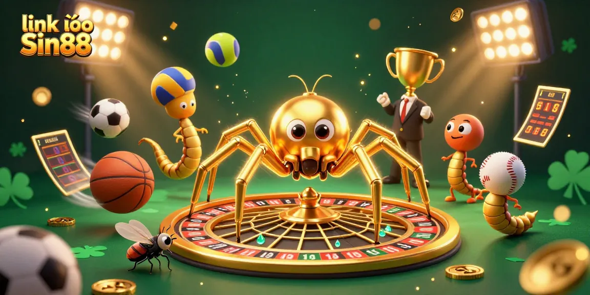 Engage in betting with link vào Sin88 as vibrant characters and sports elements create an exciting gambling scene.