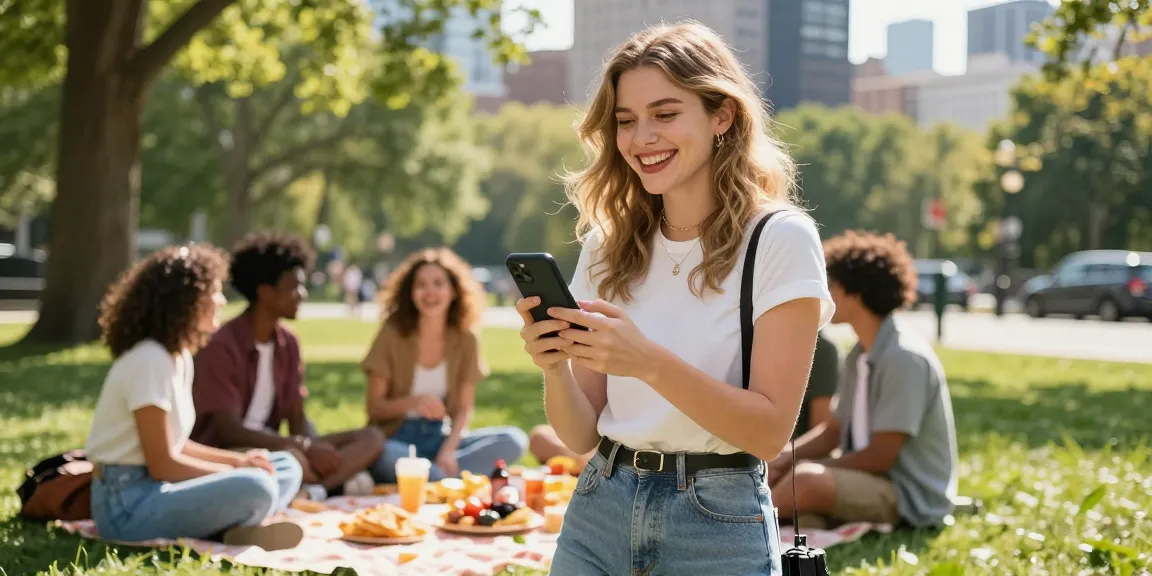 Brianna Lyman age and height illustrated in an urban park setting with friends, casual vibe, sunny day.