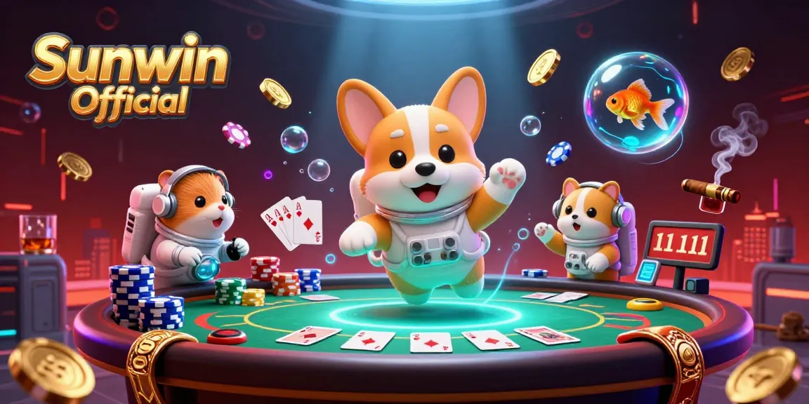 Experience thrilling gameplay at Sunwin Official's vibrant casino, with cartoon characters and dynamic elements.