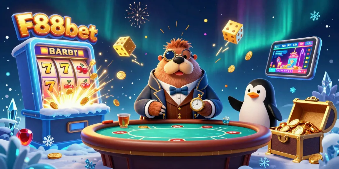 Join the fun with F88bet as a jolly walrus plays poker at an underwater casino.