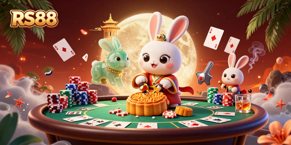 Experience RS88 with a magical moon rabbit scene featuring poker chips and casino elements.