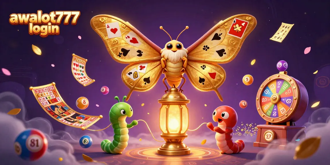 Experience awslot777 login with vibrant gaming elements in a magical 3D casino scene.