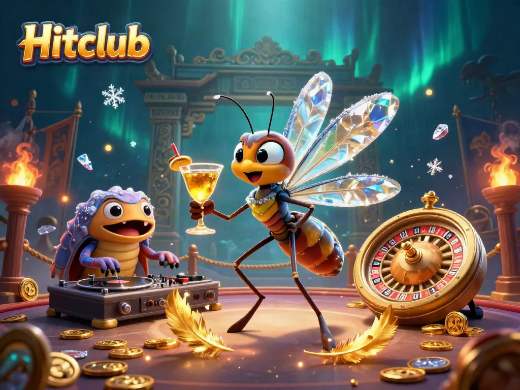 Engage with Hitclub's vibrant casino scene featuring lively characters and dynamic gaming elements.