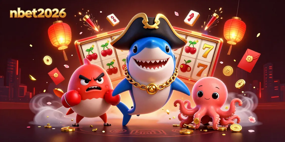 Play exciting slots at nbet2026 featuring a pirate shark and vibrant casino elements.