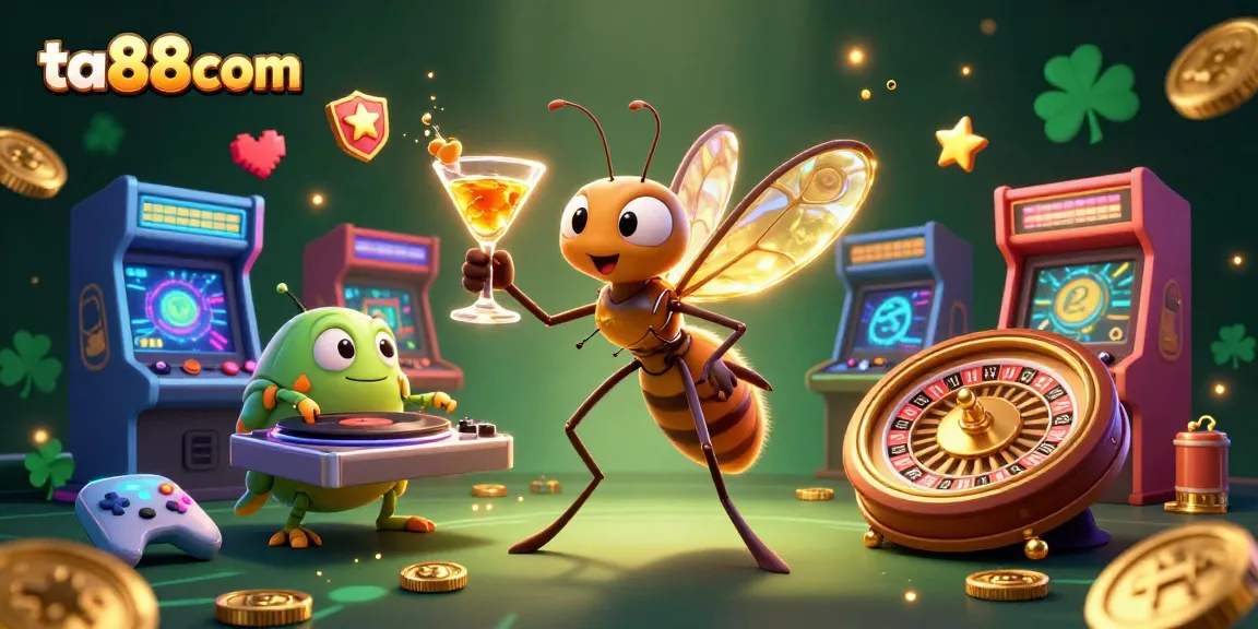Spin the golden roulette wheel with ta88com's exciting games in a vibrant casino scene.