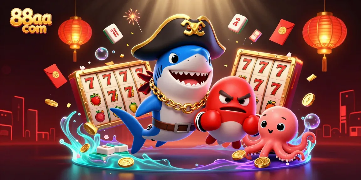 Engage in exciting games with 88aa com, featuring vibrant characters in a spirited casino atmosphere.